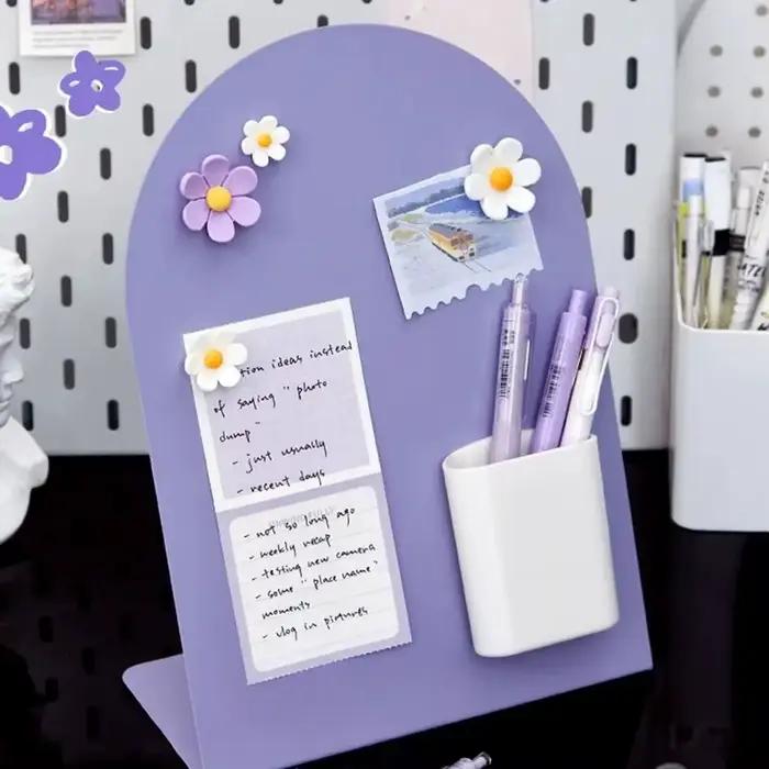 Tableau d'affichage de bureau en métal, plaques sur pied, ornement, panneau de messages de grande capacité, panneau de rangement décoratif