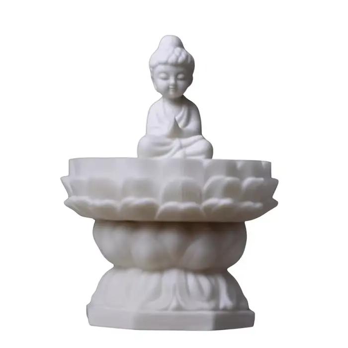 Statue de bouddha Guanyin en fruits ivoire sculpté