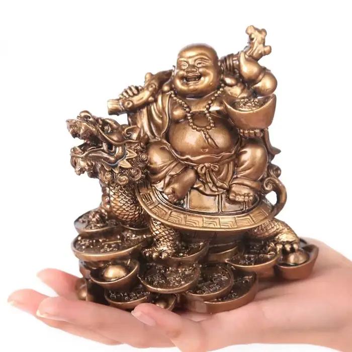 Statue de bouddha riant en résine