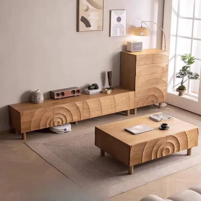 Design européen meuble Tv tiroirs bois chinois gain De place
