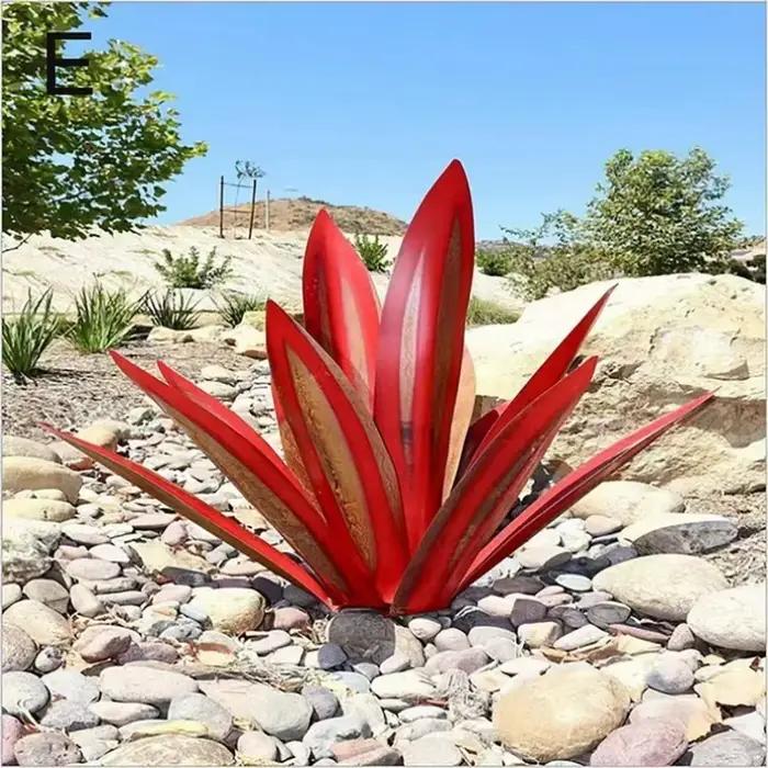 Tequila Sculpture métal Agave plantes peintes à la main jardin Statue ornements décor à la maison cour