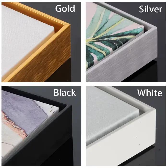 Cadre en alliage d'aluminium DIY, à suspendre au mur, cadre intérieur en bois pour peinture à l'huile, grand cadre en métal doré, décoration murale pour toile.