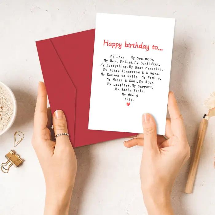 Carte d'anniversaire romantique pour mari et petit ami, cartes d'anniversaire drôles pour femme et petite amie, carte d'amour coquin pour hommes et femmes, Happy B