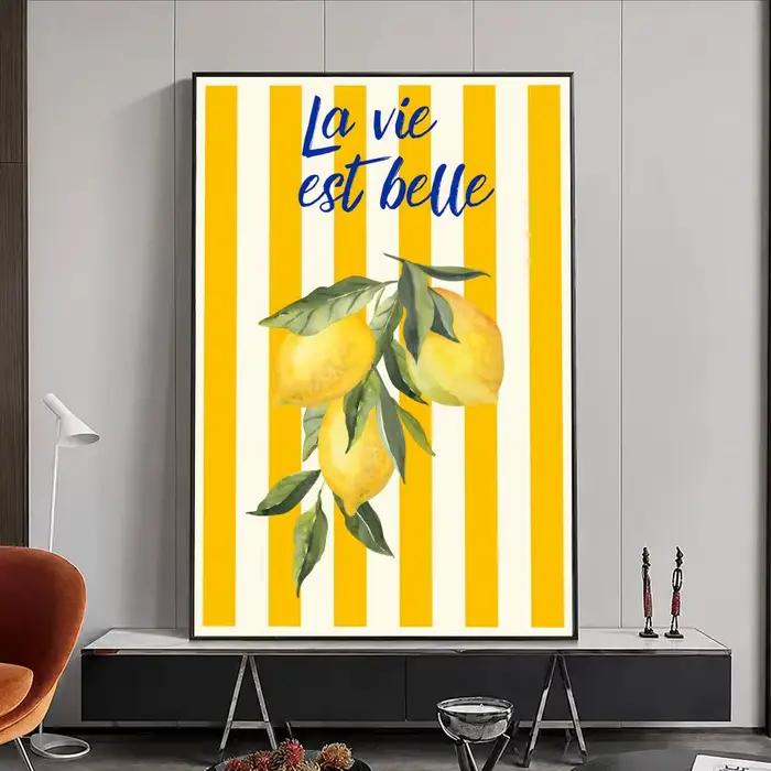 Affiche artistique minimaliste La Dolce Vita Lemon