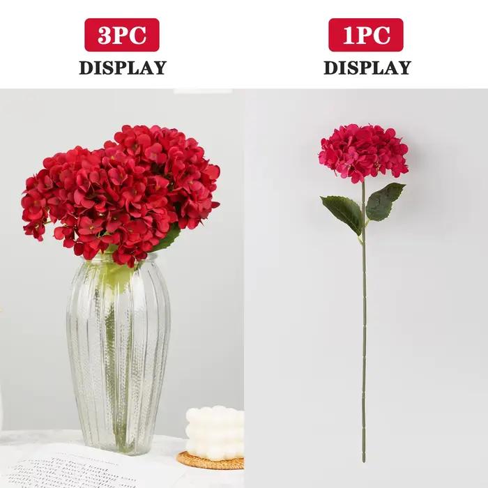Vase d'hortensia artificiel en soie