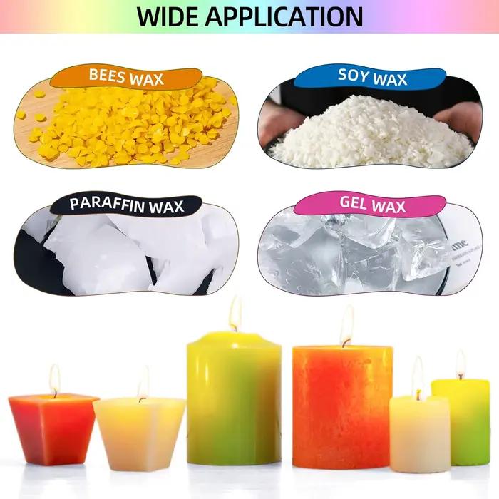 Colorant pour bougies, pastilles de couleur pour cire fondue, colorant pour cire de soja, cire d'abeille, cire de paraffine, 16 couleurs x 5g