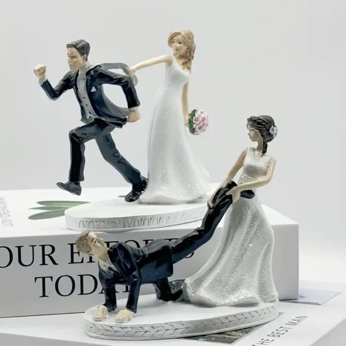 Sculpture de mariés en résine moderne pour célébrer l'amour occasions spéciales anniversaires mariage saint valentin cadeau unique
