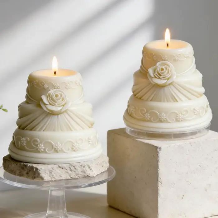 Moule en Silicone en forme de gâteau Rose