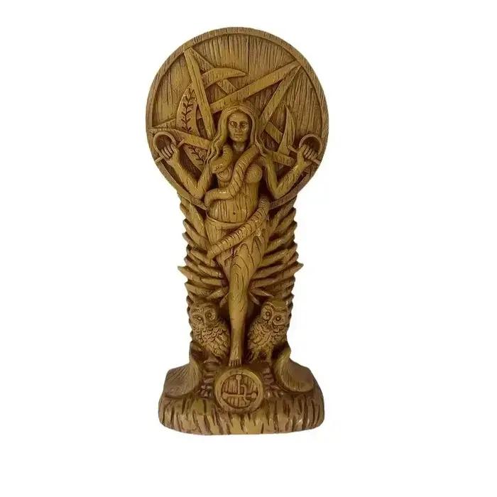 Statue de la Déesse de la Sagesse pour Autel Pagan, Sculpture Sumerienne, Sorcellerie, Déesse Serpent, Décoration d'Intérieur, Ornements