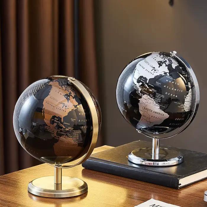 Globe du Monde Rétro Apprentissage Moderne Carte du Monde Décor Bureau Enfant Géographie Éducation Enfants Occasions Spéciales