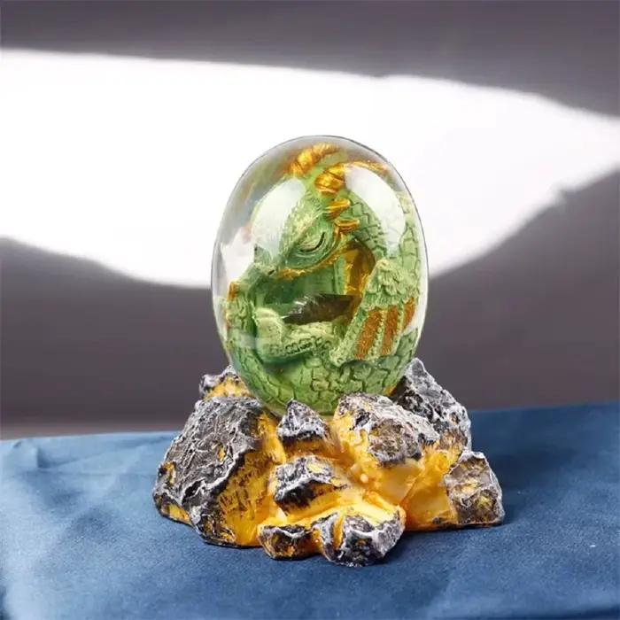 Statue d'œuf de Dragon de lave avec Base de support