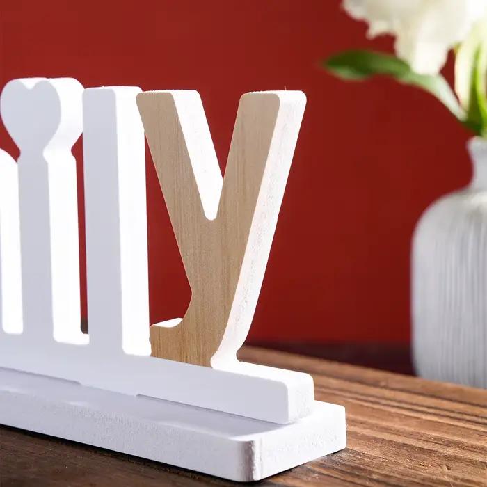1 pièce, un article décoratif avec lettrage familial simple et élégant