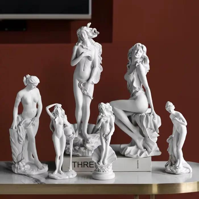 Sculpture d'ornement de déesse vénus, Statues grecques, Afrodite, Arts et artisanat en résine, décoration de bureau familial, classique d'europe du nord