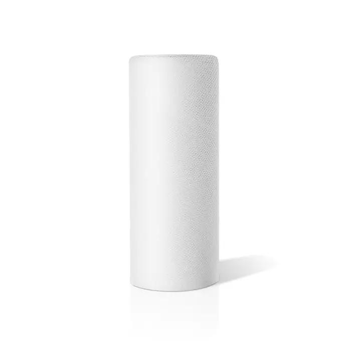 1 Rouleau de Tulle Décoratif 22m Blanc Maille Fine pour Mariage