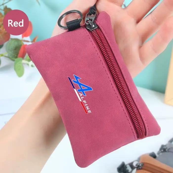 Nouvelle pochette porte-clés en daim pour emblème de voiture, porte-cartes pour Alpine A290 GTS A110 Espace Austral Duster Lodgy Koleos, accessoire