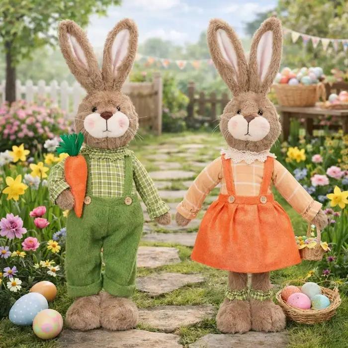 Ornement de lapin de Pâques de dessin animé