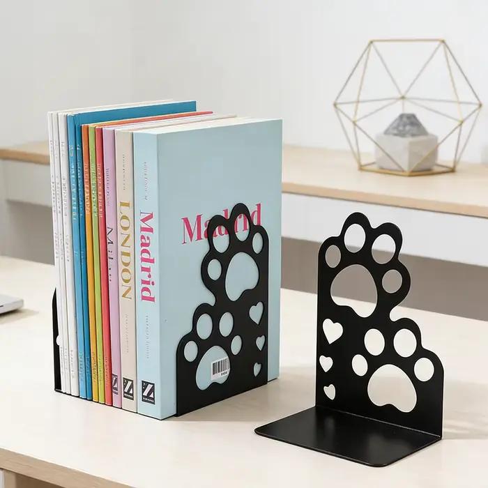 Serre-livres en métal pour étagères