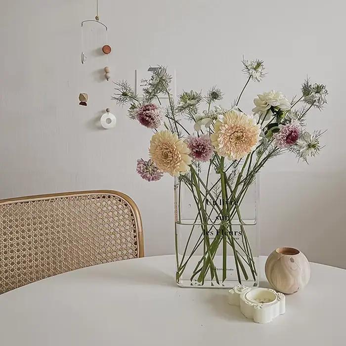 Book Transparent Acrylic Vase Clear