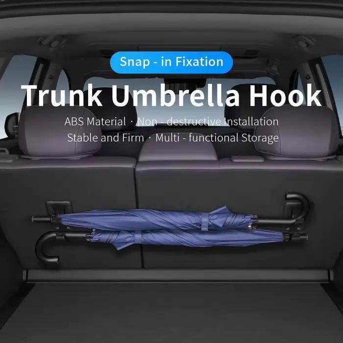 Support de parapluie pour coffre de voiture en ABS à fixation rapide, accessoire de rangement arrière pour intérieur de voiture