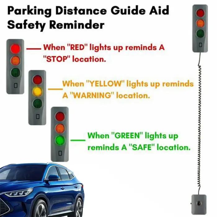 Système d'aide au stationnement automatique anti-collision, aide à l'arrêt de la distance avec lumière trois couleurs, capteur de guidage de voiture réglable à piles