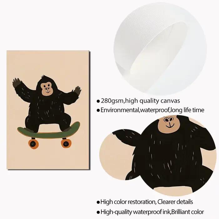 Yoga léopard éléphant Lion mur Art pépinière Safari Animal imprimé bébé chambre décor enfants Jungle Art