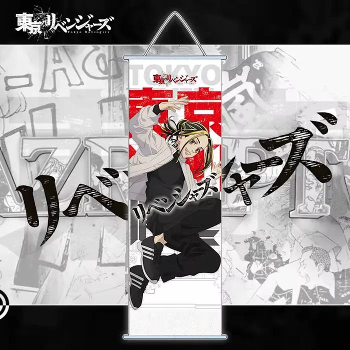 Décoration murale Tokyo Revengers Takemichi Hanagaki Mikey Sano anime tissu soie haute définition pour fan collectionneur occasion spéciale
