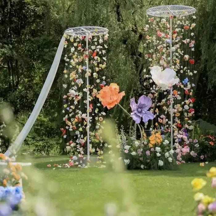 Rideau de fleurs artificielles flottantes romantiques pour décoration intérieure et événements festifs occasions spéciales