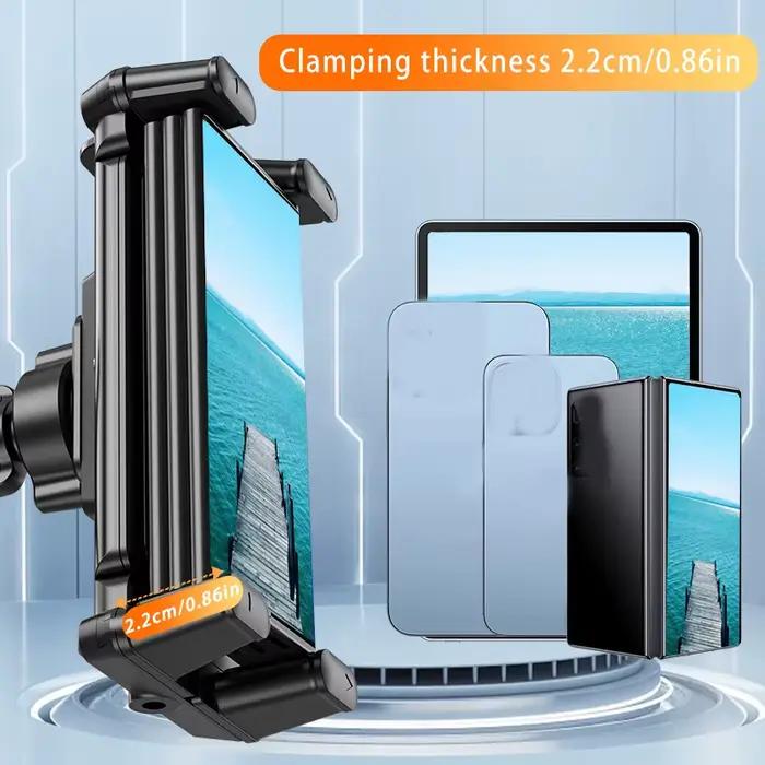 Trépied de support de tablette, accessoires pour téléphone Portable iPad, fixateur de Clip universel, prise de vue horizontale et verticale Portable