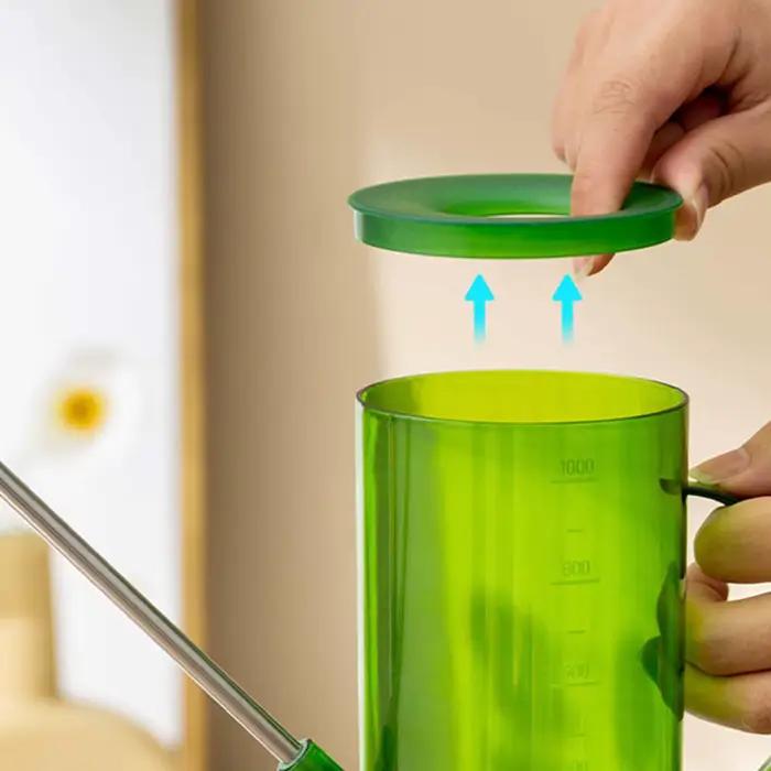 Arrosoir d'intérieur 1L en plastique transparent à long bec pour plantes en pot