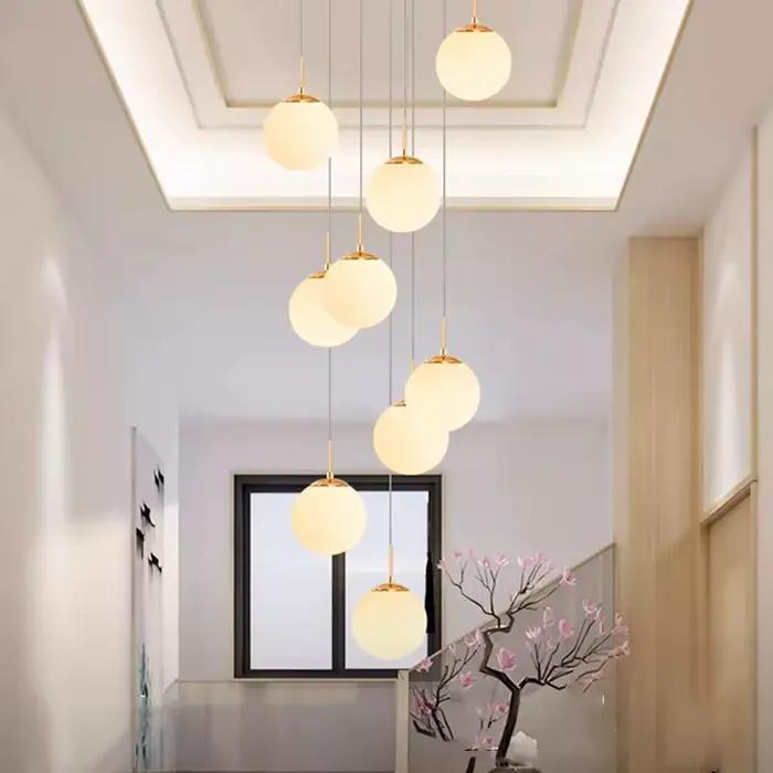 Décor moderne led lumières anneaux lampes suspendues pour salon led lustres pour salle à manger suspension éclairage intérieur
