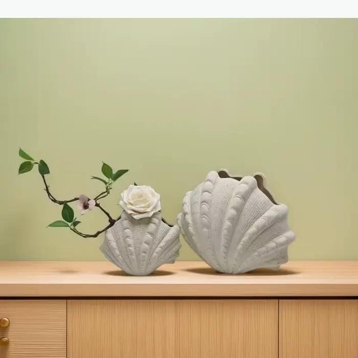 Vase en céramique, ornement de bureau, arrangement de fleurs, vases hydroponiques, vase décoratif, vases à fleurs séchées, artisanat de décoration