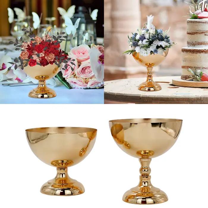 Vase à Fleurs en Métal pour Centre de Table de Mariage