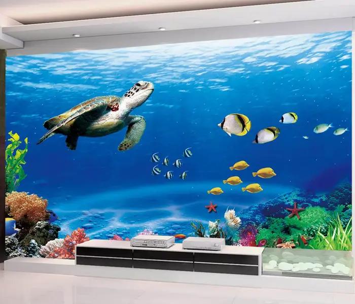 Stickers muraux 3D Monde océanique Dauphins poissons chambre enfant salon mariage océanique océan animal de compagnie océanique océanique océanique océanique