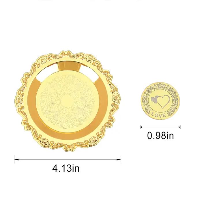 Arras de mariage personnalisés avec assiette ronde, ensemble cadeau Arras de Boda pour cérémonie de mariage, accessoires de mariage mexicains pour cérémonie
