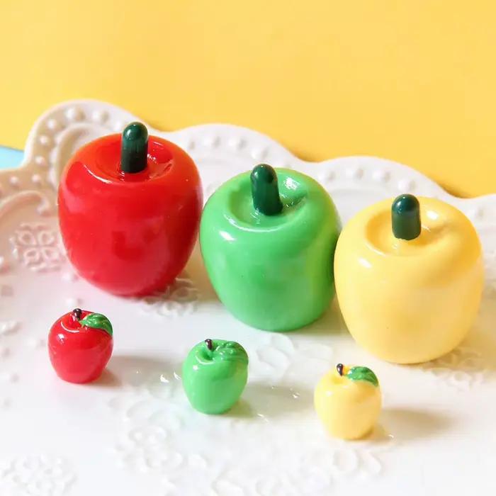 Pommes miniatures en résine pour décoration de jardin Noël Saint Valentin Mariage accessoires de bricolage artisanal ornement résine Moving Forest