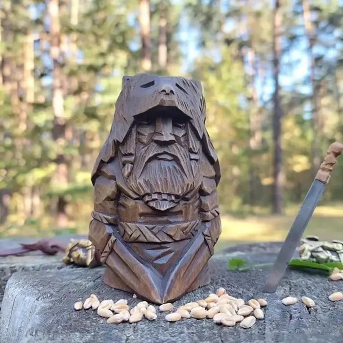 Statue viking en résine Odin Thor Tyr Ulfhednar