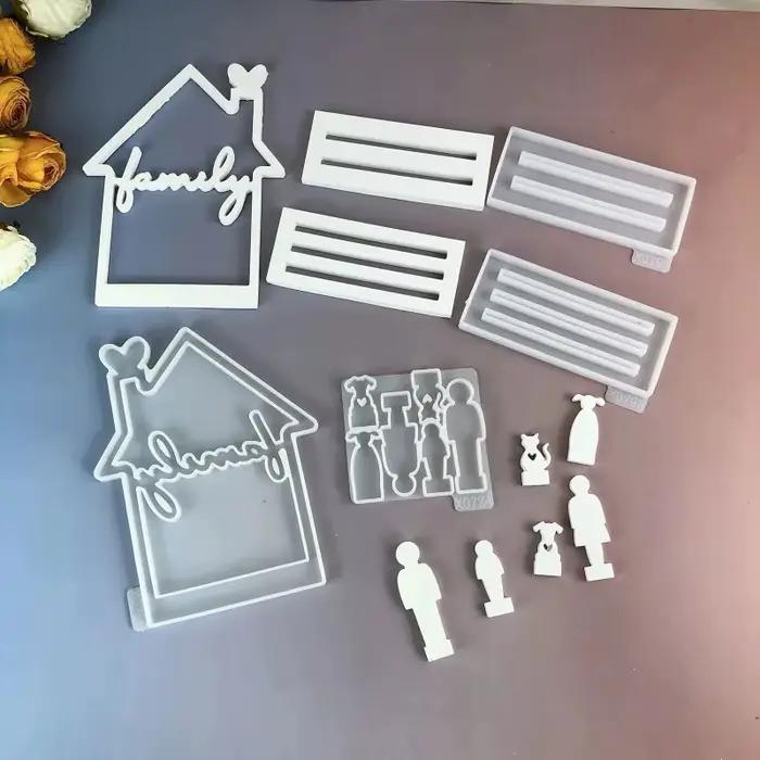 Moules en résine époxy DIY pour articles décoratifs familiaux ajourés