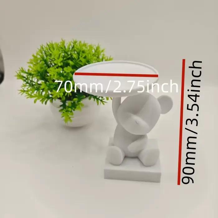 1PC Cute Bear Trinket Dish – Petit organisateur de rangement multifonctionnel pour bureau