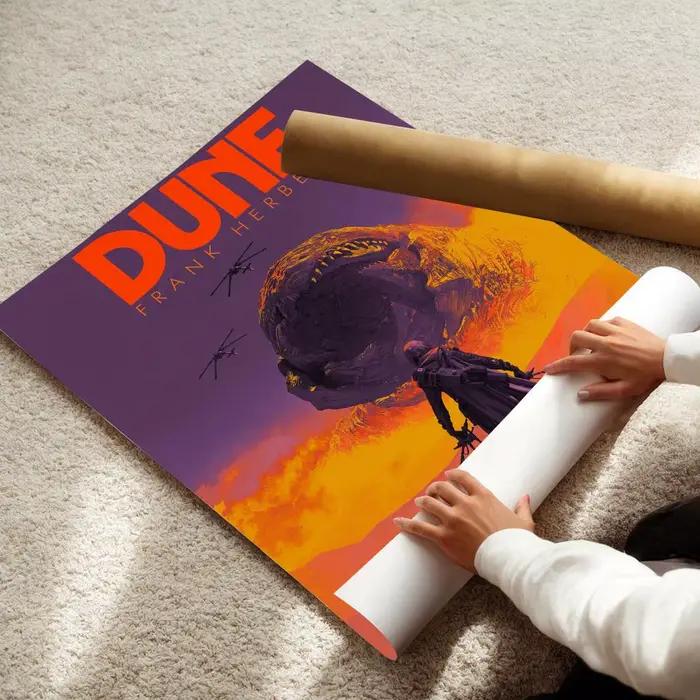 Affiche de film science fiction Dune Part 2 design moderne haute résolution décoration murale pour maison salon chambre à coucher bar 2024