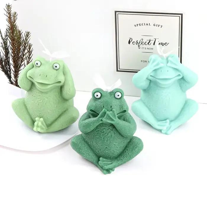 Moule en Silicone pour bougie grenouille mignonne