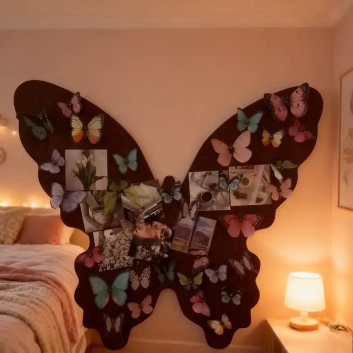 Tableau photo en feutre en forme de papillon