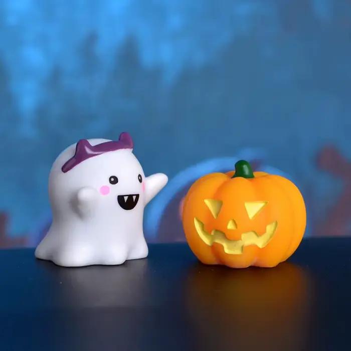 Fantôme de Citrouille Mignonne pour Halloween, Artisanat en Résine, Décoration, Micro Paysage, Mini Ornements, Accessoires de Bricolage