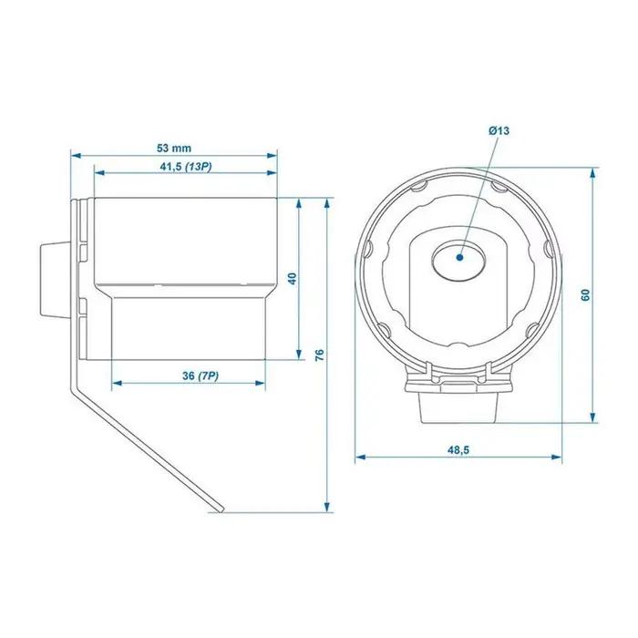 Support de prise de remorque universel résistant aux intempéries, accessoire rigide de protection pour remorque 7 à 13P, adaptateur de prise de protection D343, TM5024