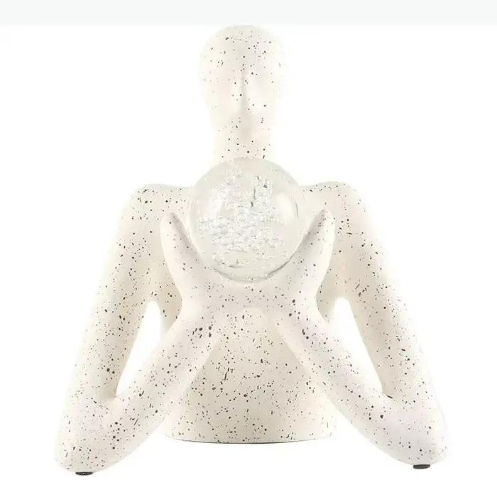 Statue de divinateur, figurine de prédicteur de la fortune, sculpture en résine abstraite, décoration de bureau, ornement d'esthétique d'ambiance