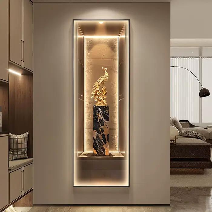Applique Murale Moderne et Luxueuse pour Décoration d'Entrée, Peinture de Richesse, Couloir, Arbre, Haut de Gamme