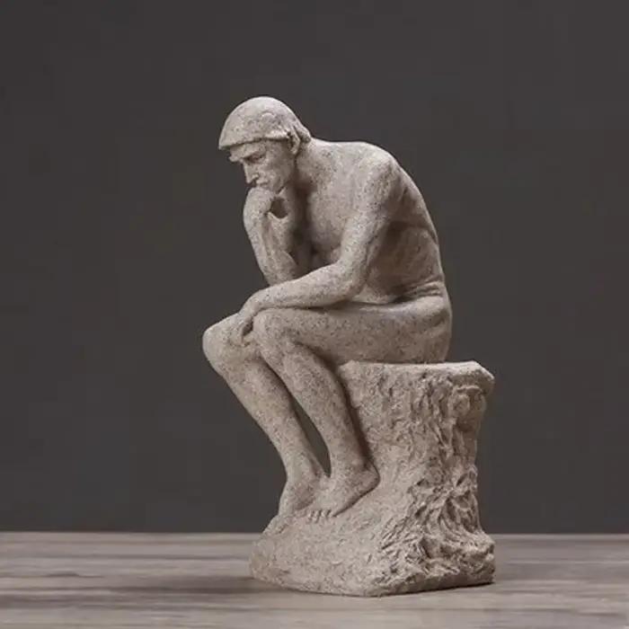 Statue d'art en résine d'art rétro européen, ameublement de maison, artisanat de décoration, salon, meuble TV, plâtre, ornement vénus