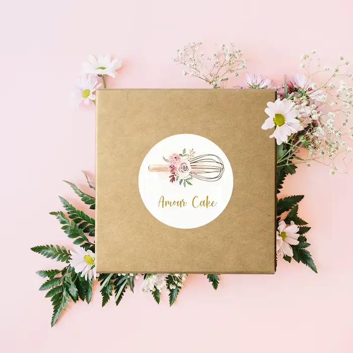 Autocollants de décoration de pâtisserie personnalisés, pâtisseries cuites au four, ajouter des autocollants personnalisés avec des autocollants de nom de fête