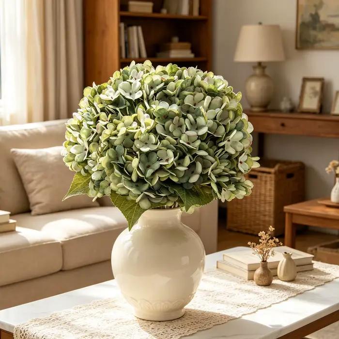 Fleurs artificielles Hortensia Fausses Décoration d'intérieur Automne Couronne de mariage Bouquet de mariée Accessoire de jardin Extérieur Faits à la main Cadeaux DIY