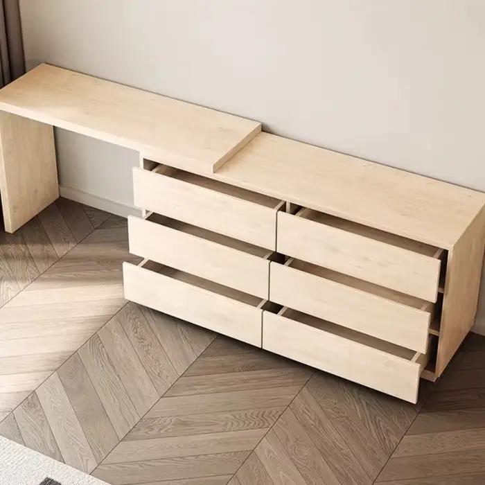 Miroir blanc coiffeuse minimaliste bois tiroir De rangement