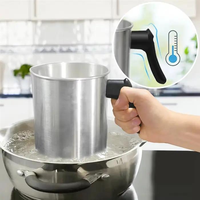 Pot de fusion de cire vert armée pour fabrication de bougies, dessert et aromathérapie occasions spéciales